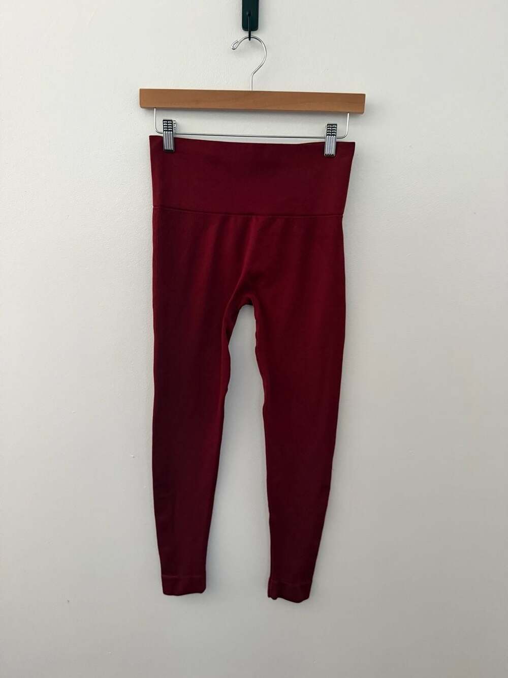 Set Active Leggings Burgundy/red High Waist Seamless sz M